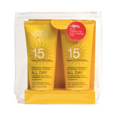 WIDMER SUN ALL DAY 15 N/PARF NF TUBE 2X100ML
