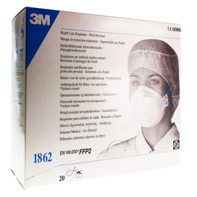 3M ADEMHALINGSMASKER FFP2 NORM EN149 1 1862