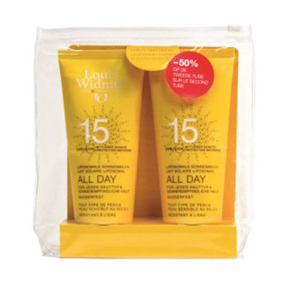 WIDMER SUN ALL DAY 15 PARF NF TUBE 2X100ML